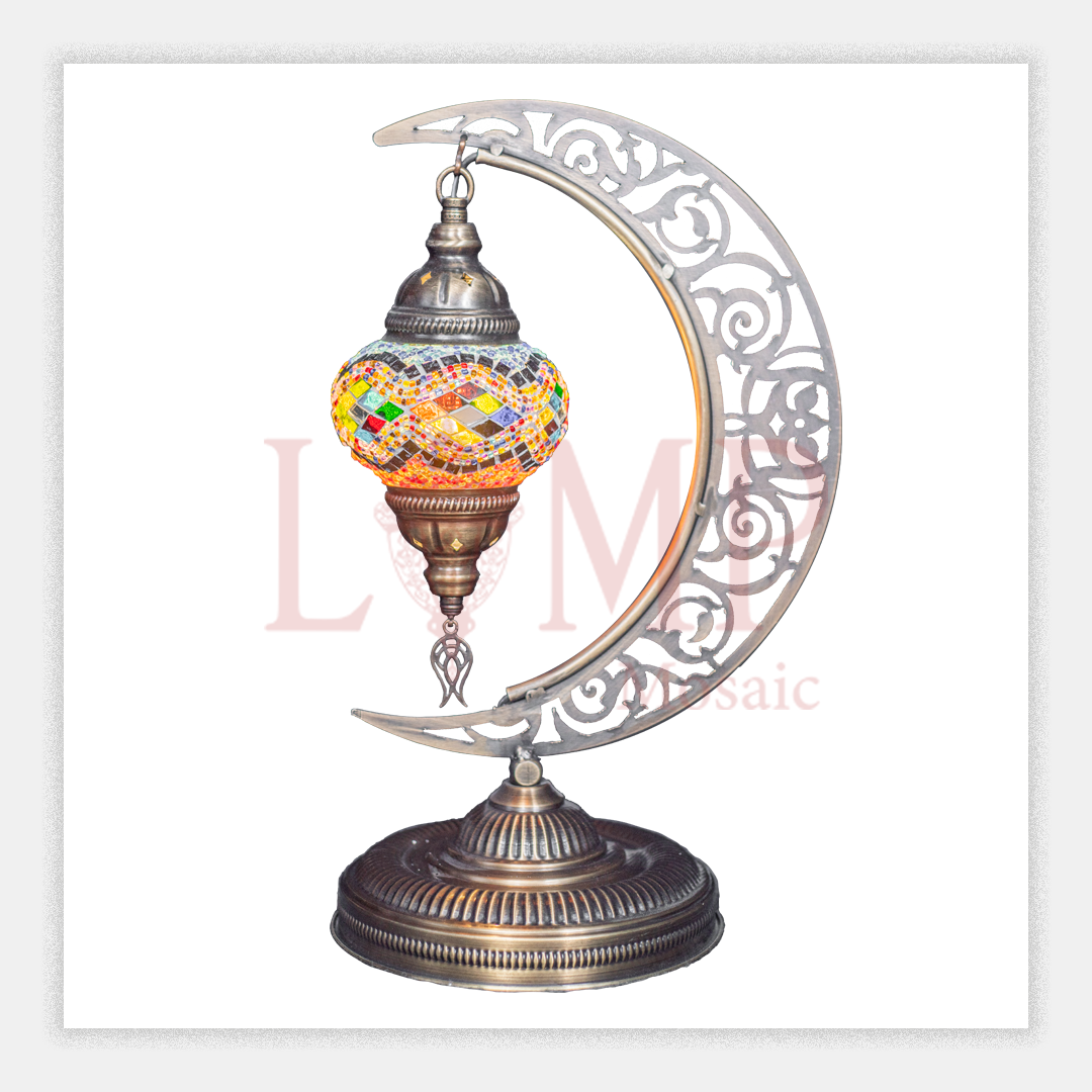 MOZAİK HİLAL MASA LAMBA 2
