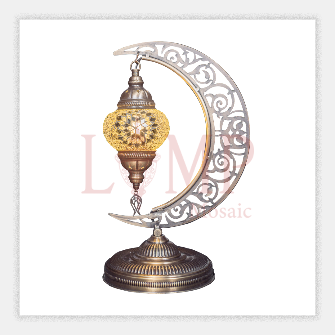 MOZAİK HİLAL MASA LAMBA 1